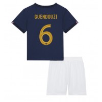 Maglie da calcio Francia Matteo Guendouzi #6 Prima Maglia Bambino Mondiali 2022 Manica Corta (+ Pantaloni corti)